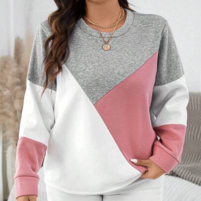 Plus Color Block Ca…