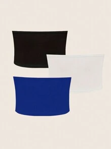 Zolique 3pcs Solid Tube Top For Summer - Multicolor - View 2