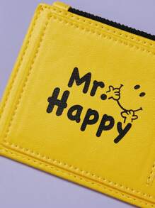 Mr Men Little Miss X SHEIN Cartoon Pattern Zippered Card Holder
