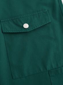 TaskEZ V Neck Top & Detachable Flap Pocket Cargo Pants Scrub Uniform Sets - Army Green - View 7