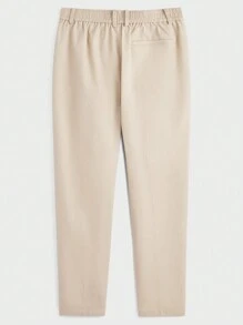 AKNOTIC Business Casual Men's Regular Fit Woven Casual Pants With Pockets, Daily Wear And Commuting - Khaki - View 9