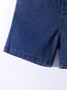 Boys' Casual And Cute Back-To-School Everyday Denim Outfit, College Style - Dark Wash - View 5