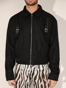 FeverCity 男士扣环拉链夹克，秋冬款