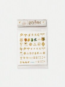 HARRY POTTER X SHEIN 美甲贴纸套装，礼物，返校季 - 彩色 - 查看 9