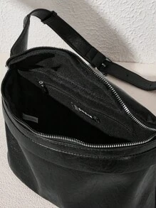 Twin Melody X SHEIN SHEIN VCAY Ladies' Versatile Black Waist Bag - Black - View 5