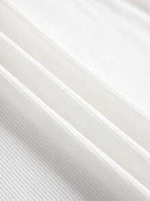 INAWLY Plus Size Solid Color Wide Strap Women's Summer Crop Tank Top - White - View 4