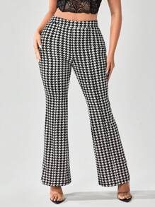 SHEIN SXY Commute Minimalist Office Old Money Simple Sexy And Elegant Black And White Polka Dot Women's Pants - Multicolor - View 7
