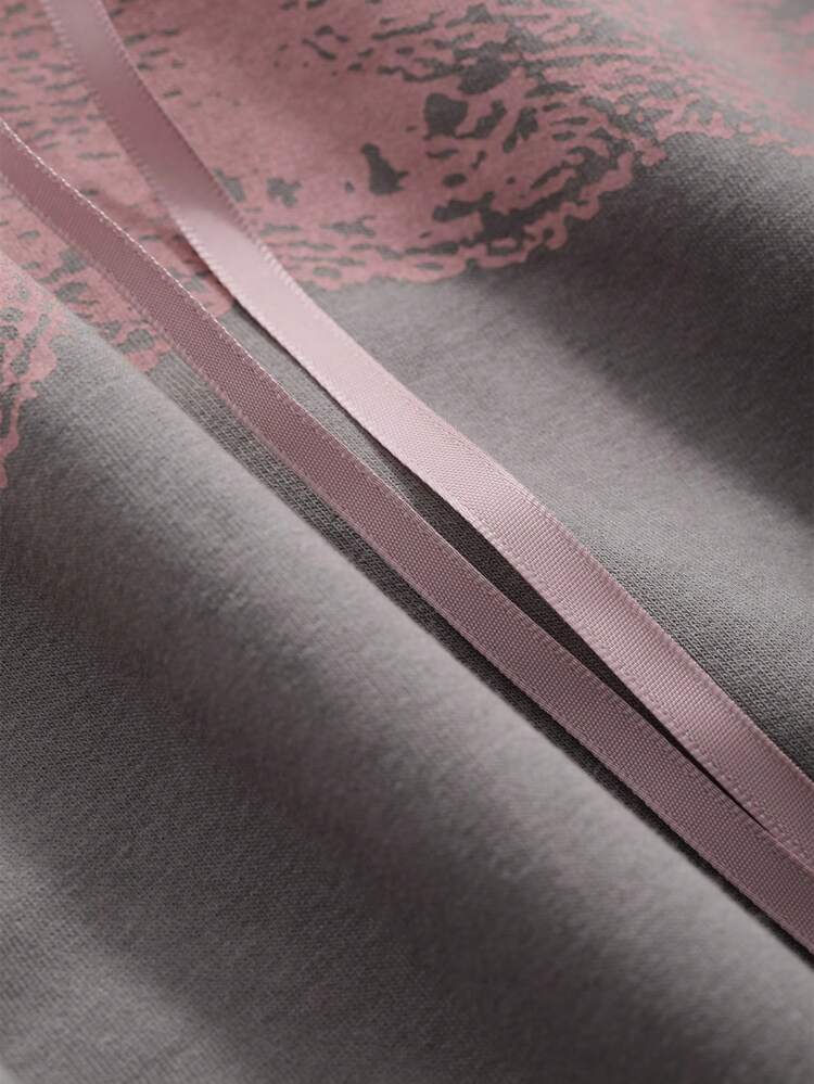 Dazy Plus Plus Size Printed Bow Waist Loose Long Short Sleeve Dress Sundress,Casual Women Dresses Maxi Dress