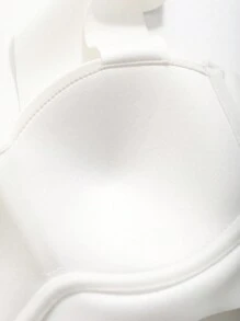 DAZY Simple Wide-Strap Bra Without Traces Or Steel Rings,Back To School Clothes - White - View 9