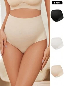 Moonlight&Mama High Waist Multi-Colored Knitted Thin Maternity Panties (Set Of 3) - Multicolor - View 3