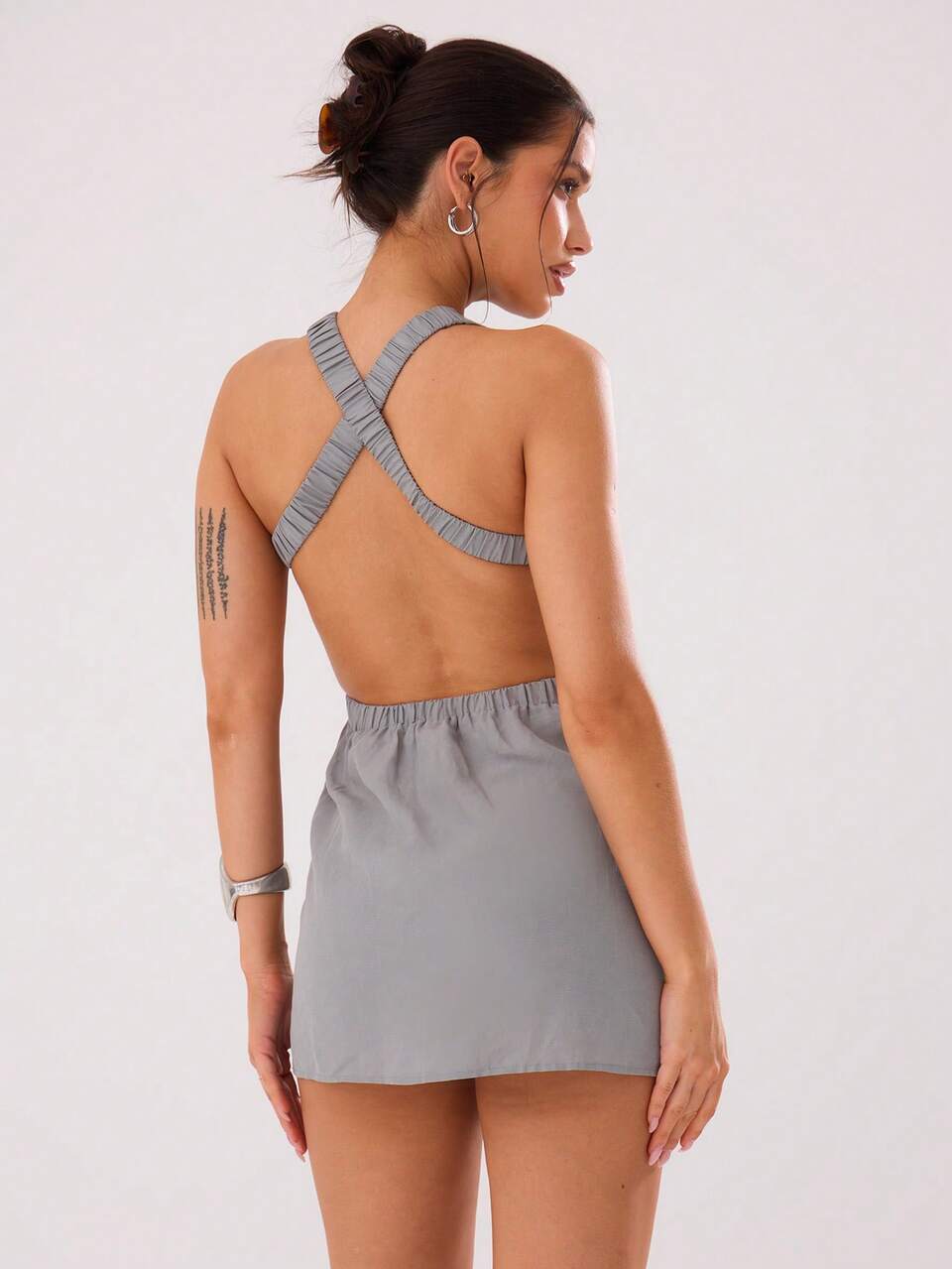 Business Halter Neck Mini Dress Spring Sexy Cute Summer