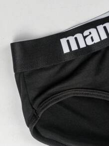 Manfinity Hombres 6 piezas de calzoncillos de cintura con cinta de letra