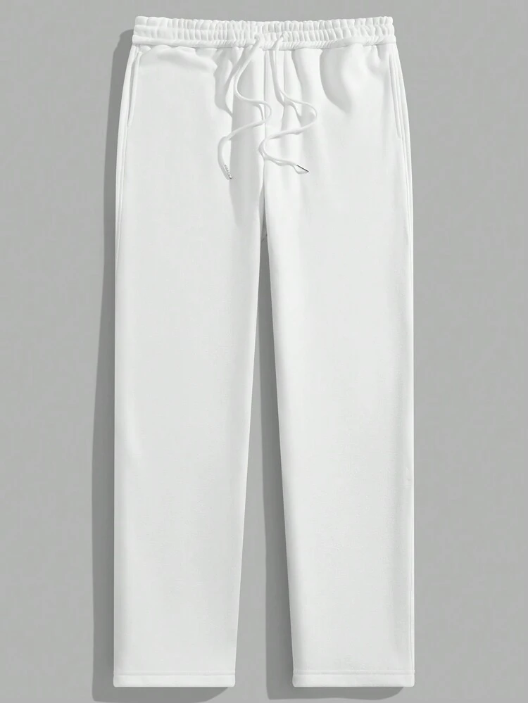 Pantalon long décontracté en coton tricoté