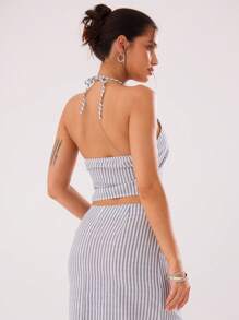 MUSERA 夏季细条纹吊带背心上衣，适合度假、春夏假期 - 彩色 - 查看 2