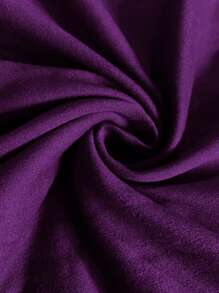 SHEIN Plus Letter Graphic Asymmetrical Hem Tee & Biker Shorts, For Summer - Violet Purple - View 4