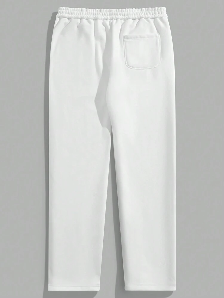 Pantalon long décontracté en coton tricoté