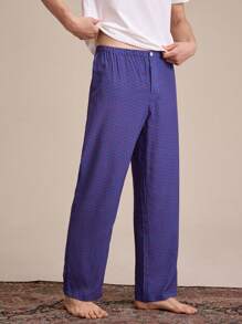 EverLounge Men's Buttoned Pocket Lounge Pants With Printed Patterns, Home Casual Bottoms - Multicolor - View 1