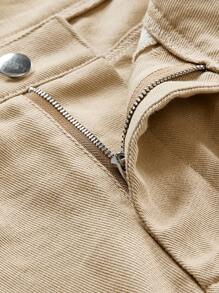 Manfinity VCAY Men's Loose Straight Shorts, Suitable For Summer - Khaki - View 3