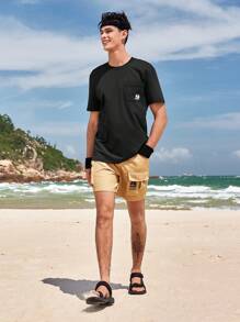 In My Nature Men Letter Graphic Outdoor Tee For Summer