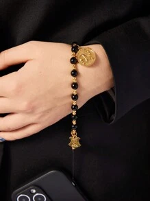 HARRY POTTER X SHEIN Black Handmade Beaded Alloy 9¾ Mobile Phone Chain Mobile Phone Lanyard,Fits All Phone Cases,Back To School - Multicolor - View 6