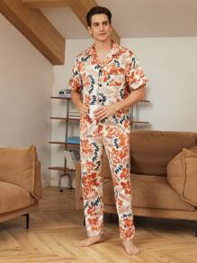 Men's Random Printed Casual Pants, Home Wear - Multicolor - View 6