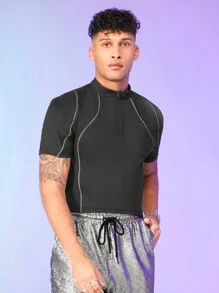 FeverCity Men Contrast Piping Polo Shirt