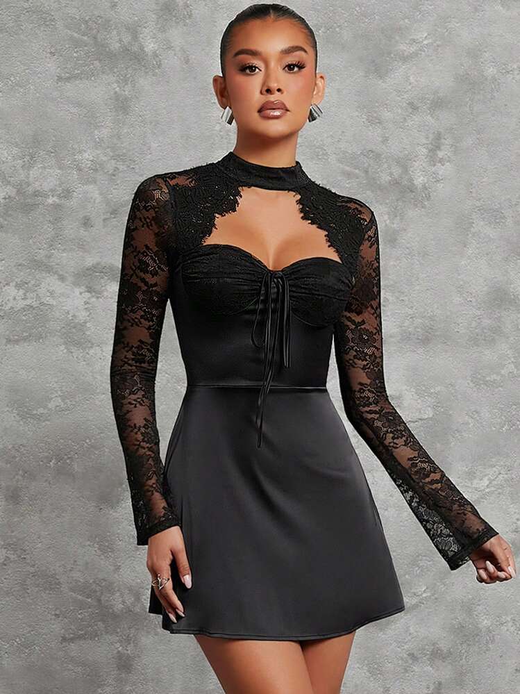 dress black casual Seta T Women's Fall Midi Frilled Crewneck Long Sleeve A-Line Elegant Flowy Dresses with Pockets Small Size:Child 5 NOVEMBER2023 1 cm = 0.394 Plus Size Chiffon Maxi