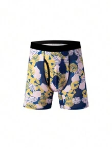 1pc Men's Allover Print Patchwork Underwear - Multicolor - View 1