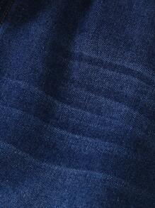 SHEIN Vintaside Kids 2pcs Young Boys Jockey Graphic Print Textured Knit Crew Neck Sweatshirt & Washed Denim Long Pants Outfit, Suitable For Back To School, Autumn/Winter, Halloween, Christmas - White - View 6