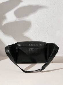 Twin Melody X SHEIN SHEIN VCAY Ladies' Versatile Black Waist Bag - Black - View 3