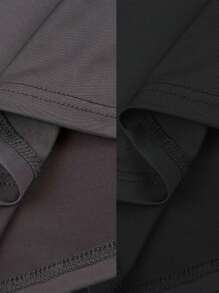 INAWLY Solva 2pcs Solid Crop Round Neck Tee - Multicolor - View 3