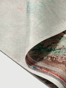 ROMWE Fairycore 1pc Honor Garden Linen Tapestry - Multicolor - View 2