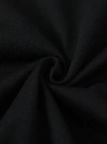 Claim Dot 男士地球印花圓領T恤 - 黑色 - 查看 5