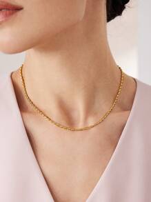 MOTF PREMIUM 18K GOLD PLATED WATER DROP PENDANT SINGLE LAYER CHAIN - Yellow Gold - View 5