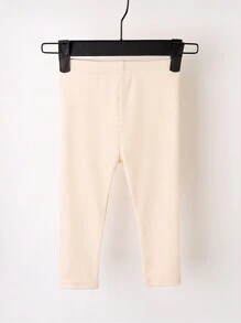 SHEIN Playful Pals Bộ Quần Âu Phù Hợp Với Bé Gái, Mùa Xuân Và Mùa Thu Hàng Mới Về Quần Legging Dệt Kim Có Độ Đàn Hồi Cao Màu Trơn - Nhiều màu - Xem 6