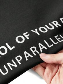 Manfinity VCAY Men's Loose Fit English Letter Printed Short Sleeve T-Shirt, Suitable For Summer