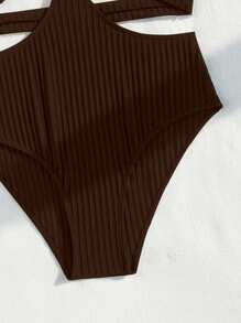 SHEIN Swim Cut Out Ring Linked One Piece Swimsuit Summer