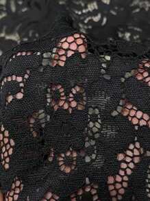 Allurite Plus Size Women'S Shawl Collar Lace Blazer Jacket Graduation,Back To School,Teacher Outfits For Women - Black - View 6