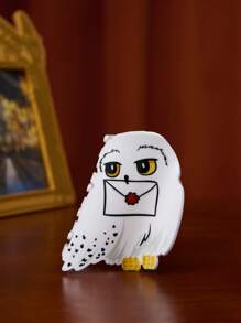 HARRY POTTER X SHEIN Pinza de pelo con forma de búho de Hedwig de dibujos animados, regalos, pinza de pelo, pinzas de pelo, pinza de pelo, pinza de pelo - Blanco y Negro - Ver 2