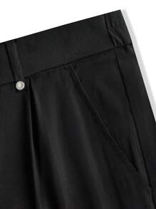 Manfinity Hypemode Quần vest nam đơn giản và giản dị hàng ngày - màu đen - Xem 4