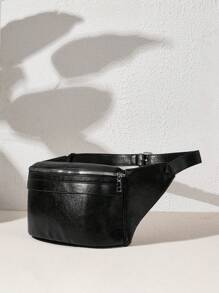 Twin Melody X SHEIN SHEIN VCAY Ladies' Versatile Black Waist Bag - Black - View 6