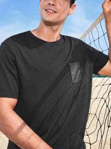 Gym Rark Men Geo Print Outdoor Tee For Summer - Black - View 4