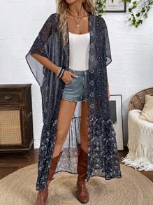 SHEIN LUNE Áo thiết kế Sheer dành cho nữ với phong cách nghỉ dưỡng - Nhiều màu - Xem 4