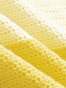 SHEIN Unity Color Block Knitted Summer Holiday Backless Halter Top - Yellow - View 3