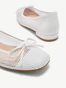 CUCCOO DOLLMOD Breathable Mesh Round Toe Women's Flat Shoes Halloween - White - View 6