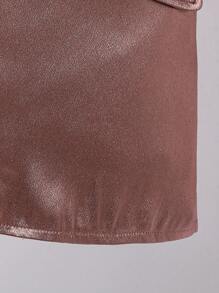 Teenage Boys' Purple Satin Formal Suit Set For Parties And Weddings, 2pcs - Purple - View 7