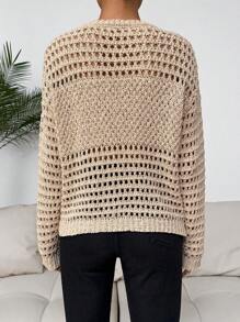 SHEIN LUNE 實心鑲嵌針織毛衣