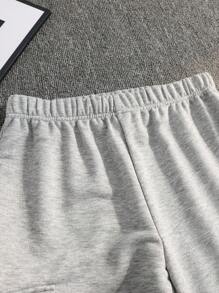 SHEIN Tween Boy Extended Size Solid Color Tactical Pocketed Casual Sports Sweatpants