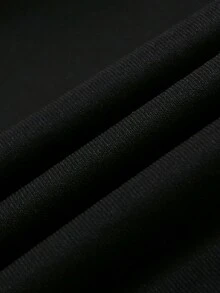 Manfinity EMRG Manfinity Sporsity 返校季男士拼色简约日常抽绳短裤 - 黑色 - 查看 7