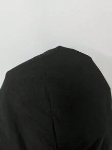 SHEIN LUNE Flip Pocket Drop-Shoulder UV Protection Functional Black Jacket - Black - View 8